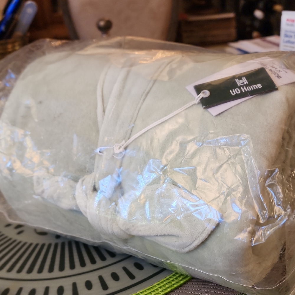 Plush Light Green Color Window Panel - Soft